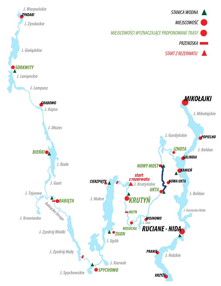 Spływ Krutynią - trasa Ukta – Nowy Most 