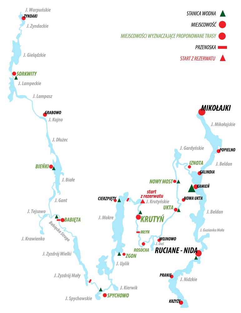 Noclegi na szlaku Krutyni - stanica wodna - Ośrodek Turystyki Wodnej w Kamieniu
